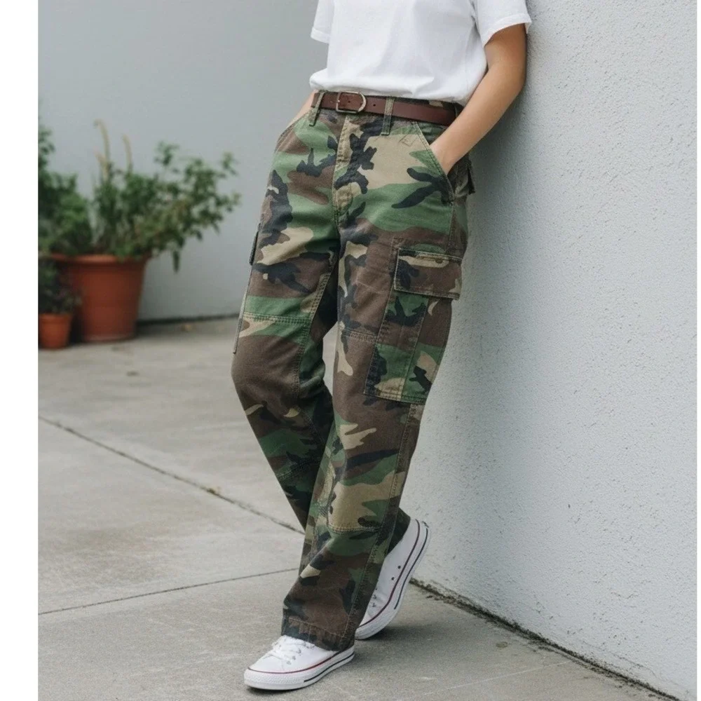 Polo Ralph Lauren Cargo Pants 30/30 Green Camo Excellent Surplus Div Classic Fit